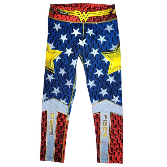 Wonder Woman Leggings Yoga Pants One Size OS Compression Tights Superhero - Picture 1 of 10